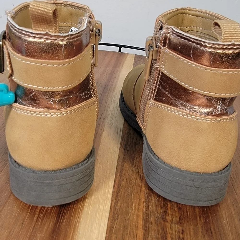 Carters Brown Vegan Leather Ankle Boots Size 7
